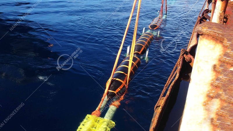 buoyancy airbags in use
