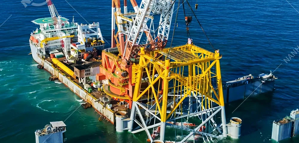 تركيب سترة أساس طاقة الرياح البحرية (النفط والغاز)