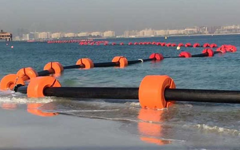 عوامات أنابيب البولي إيثيلين عالي الكثافة - عرض المشهد الحقيقي-1