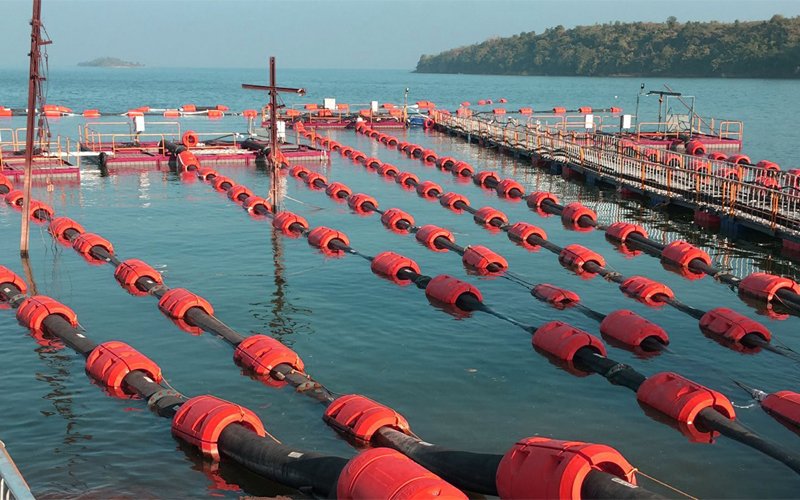 عوامات أنابيب البولي إيثيلين عالي الكثافة - عرض المشهد الحقيقي-2